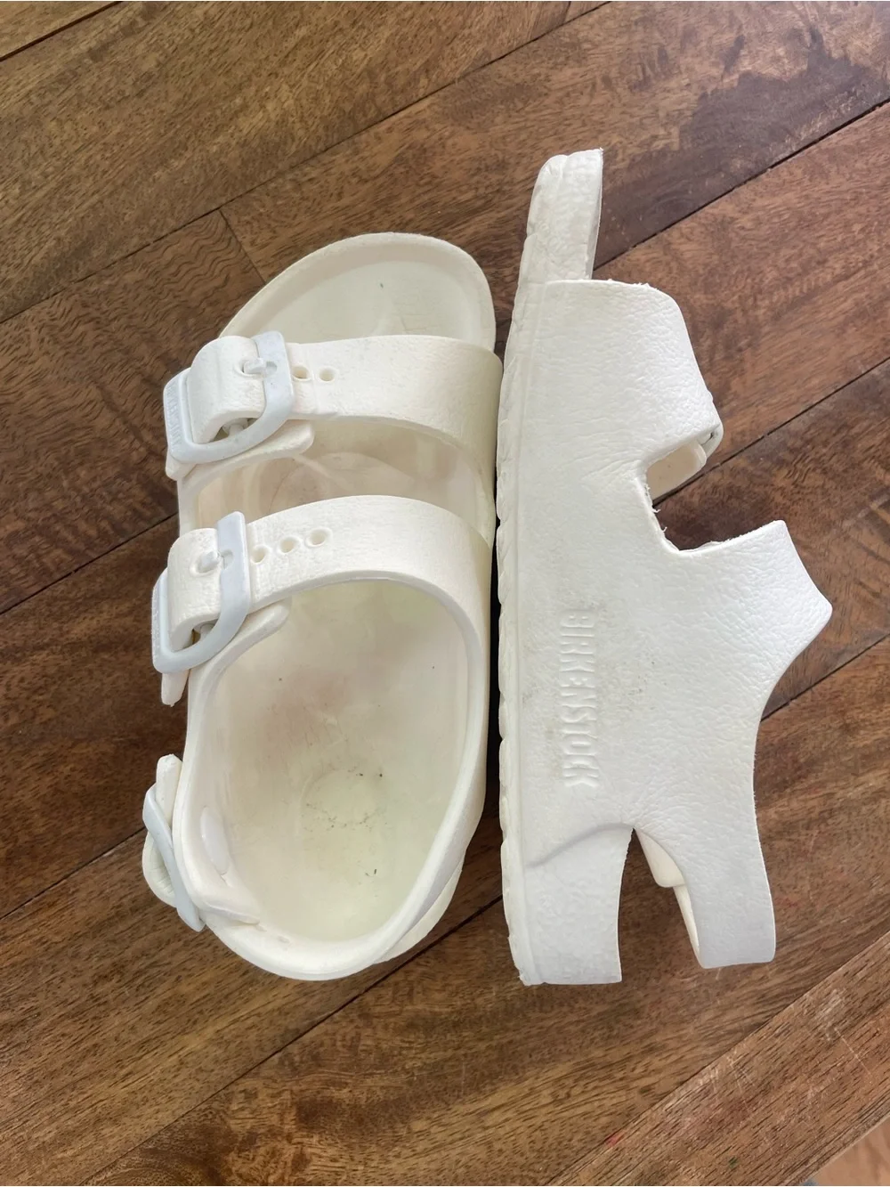 Birkenstock toddler Unisex Milano EVA Sandals, white, size 9